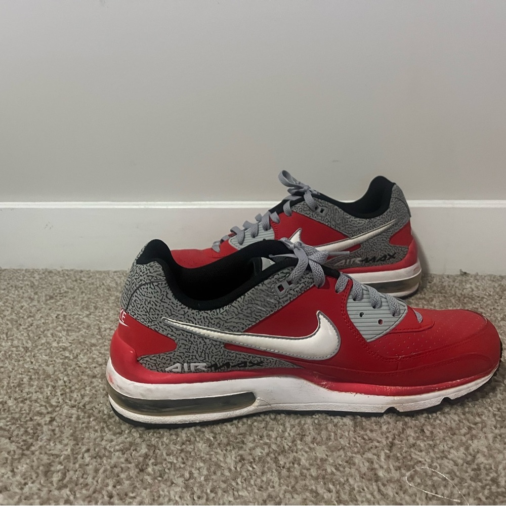Nike Air Max Red and Gray Athletic Shoes